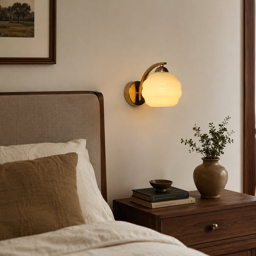 Orivelle Milk Glass Wall Lamp 15