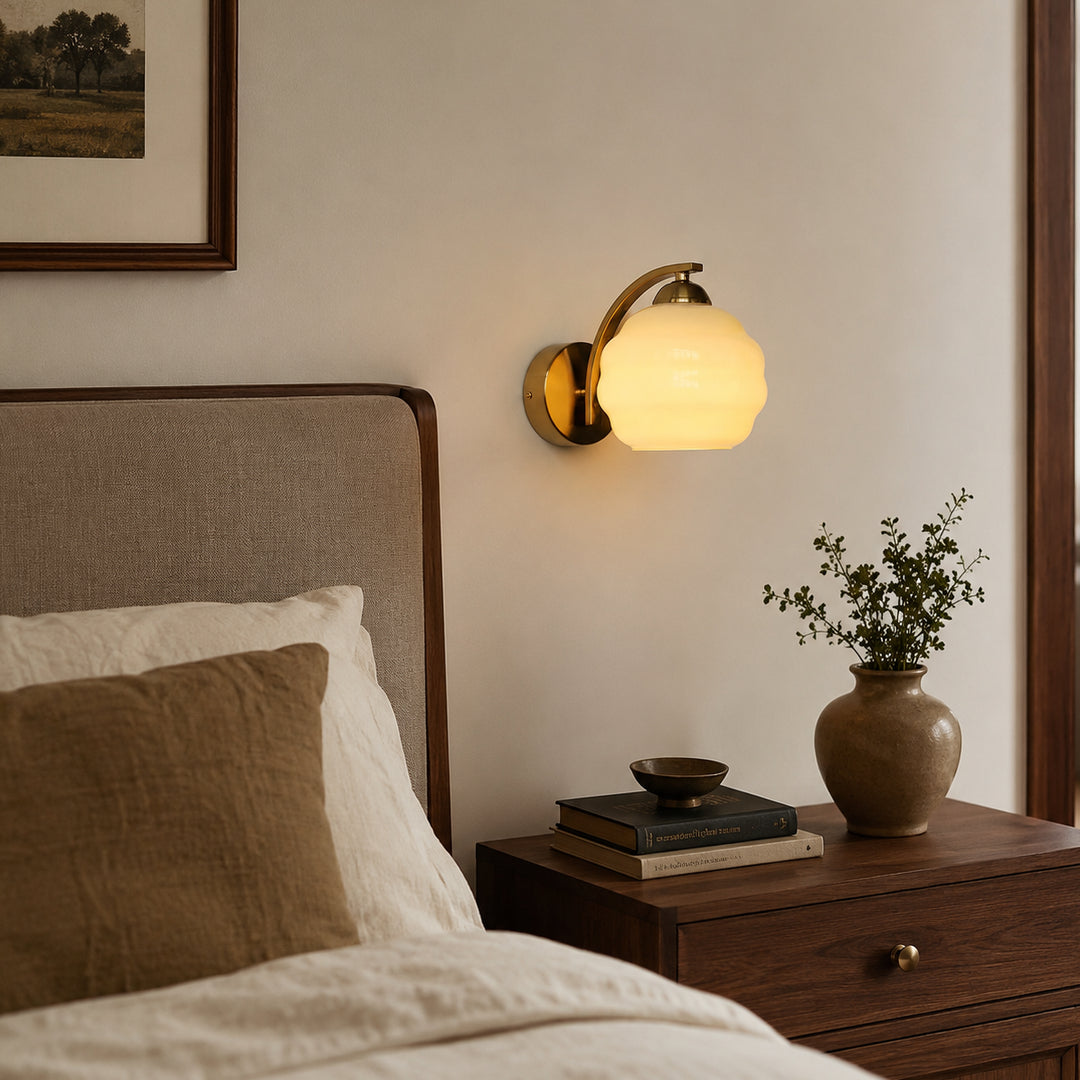 Orivelle Milk Glass Wall Lamp 15