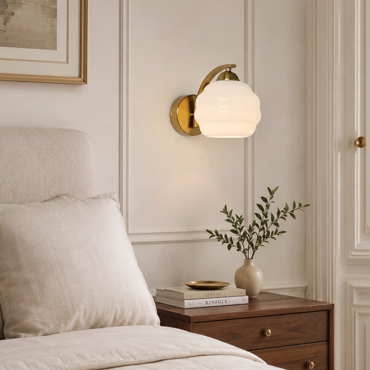 Orivelle Milk Glass Wall Lamp 7