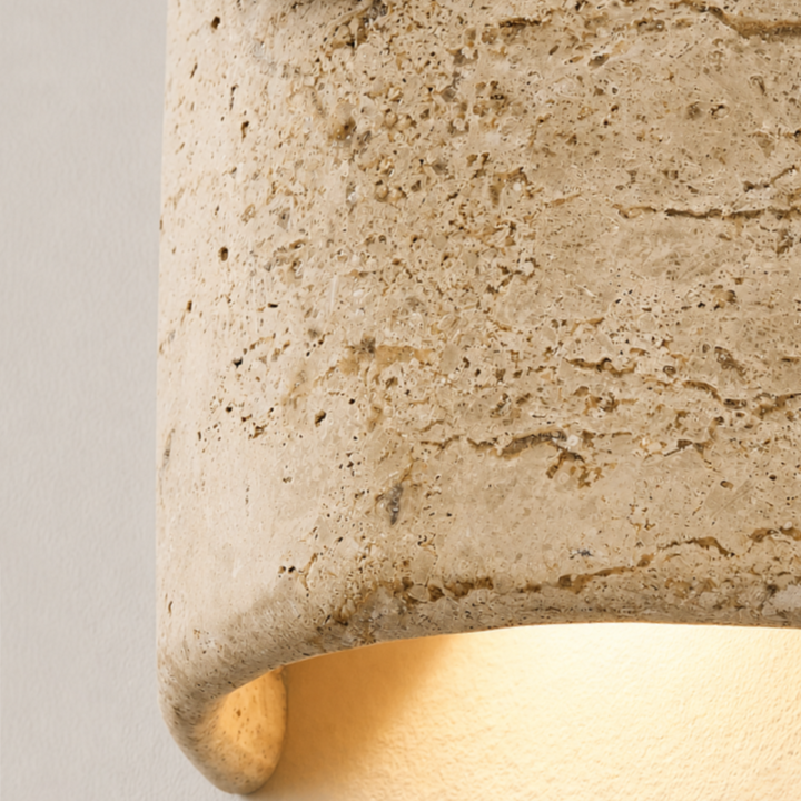 Orlena Travertine Ring Wall Lamp 7