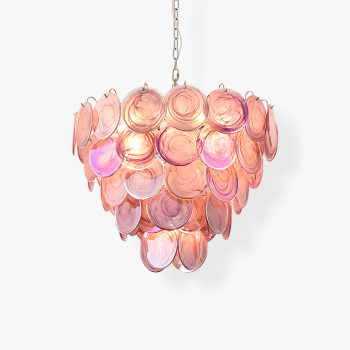 Orlina Pink Murano Glass Chandelier 1