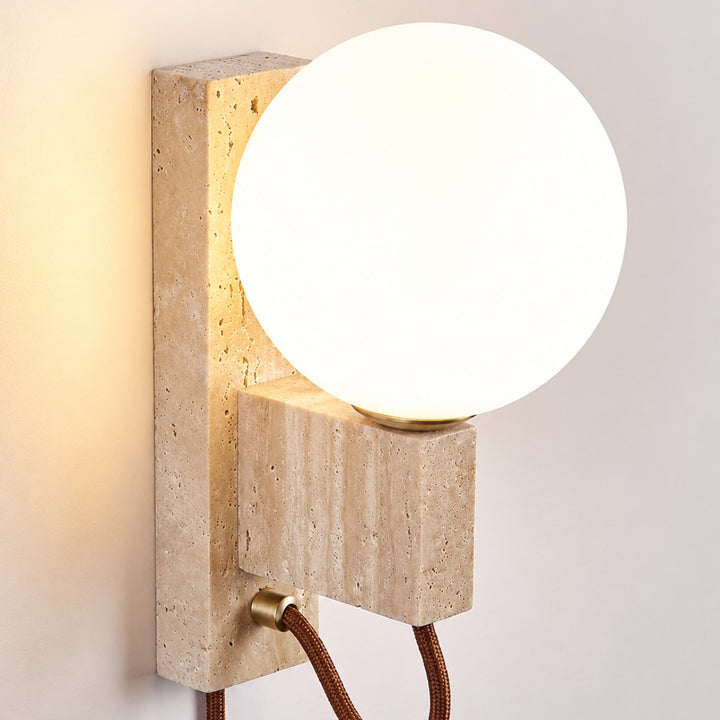 Orvelune Travertine Plug-in Wall Lamp 10