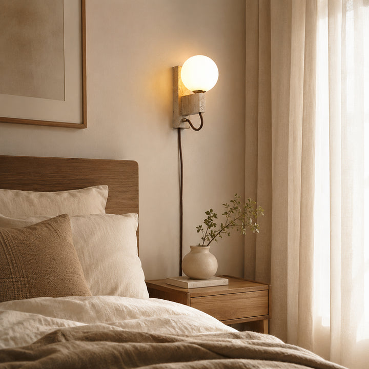 Orvelune Travertine Plug-in Wall Lamp 7