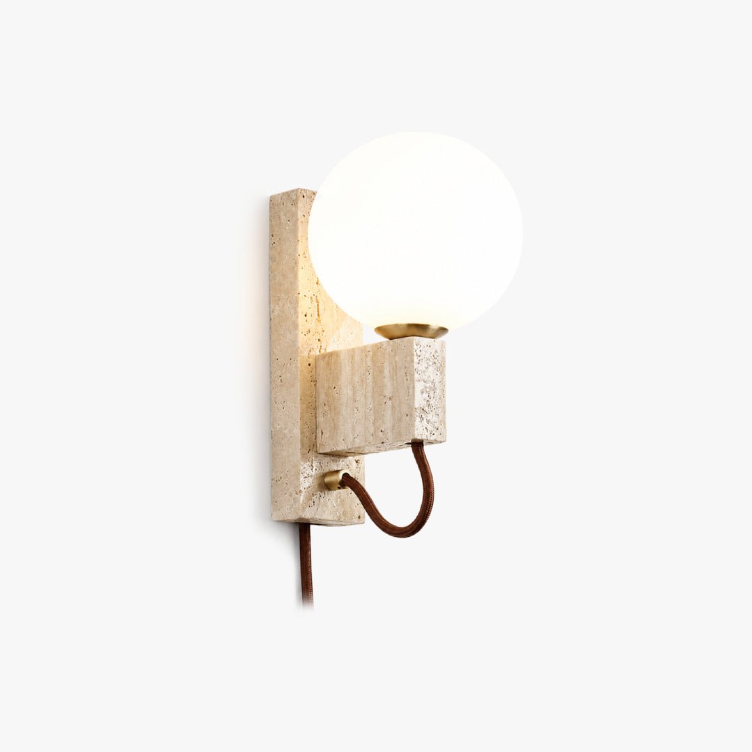 Orvelune Travertine Plug-in Wall Lamp 8