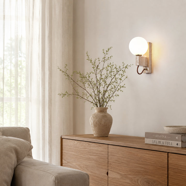 Orvelune Travertine Wall Lamp 1