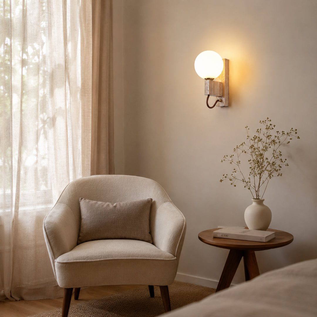 Orvelune Travertine Wall Lamp 4