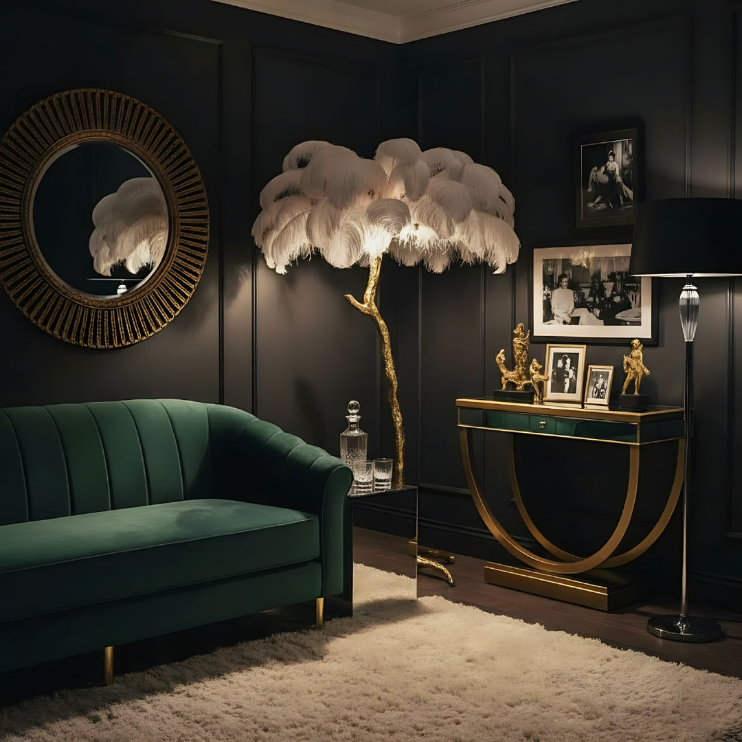 Ostrich Feather Floor Lamp 13