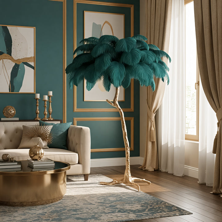 Ostrich Feather Floor Lamp 14