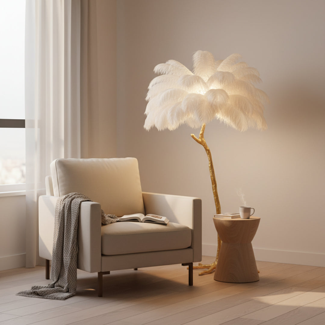 Ostrich Feather Floor Lamp 17