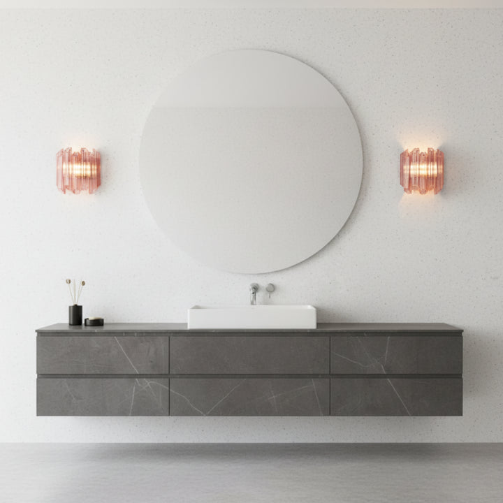 Palermo Pink Murano Glass Wall Light 7
