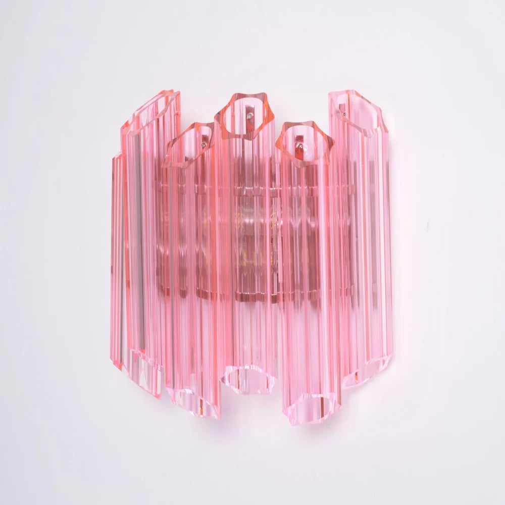 Palermo Pink Murano Glass Wall Light 8