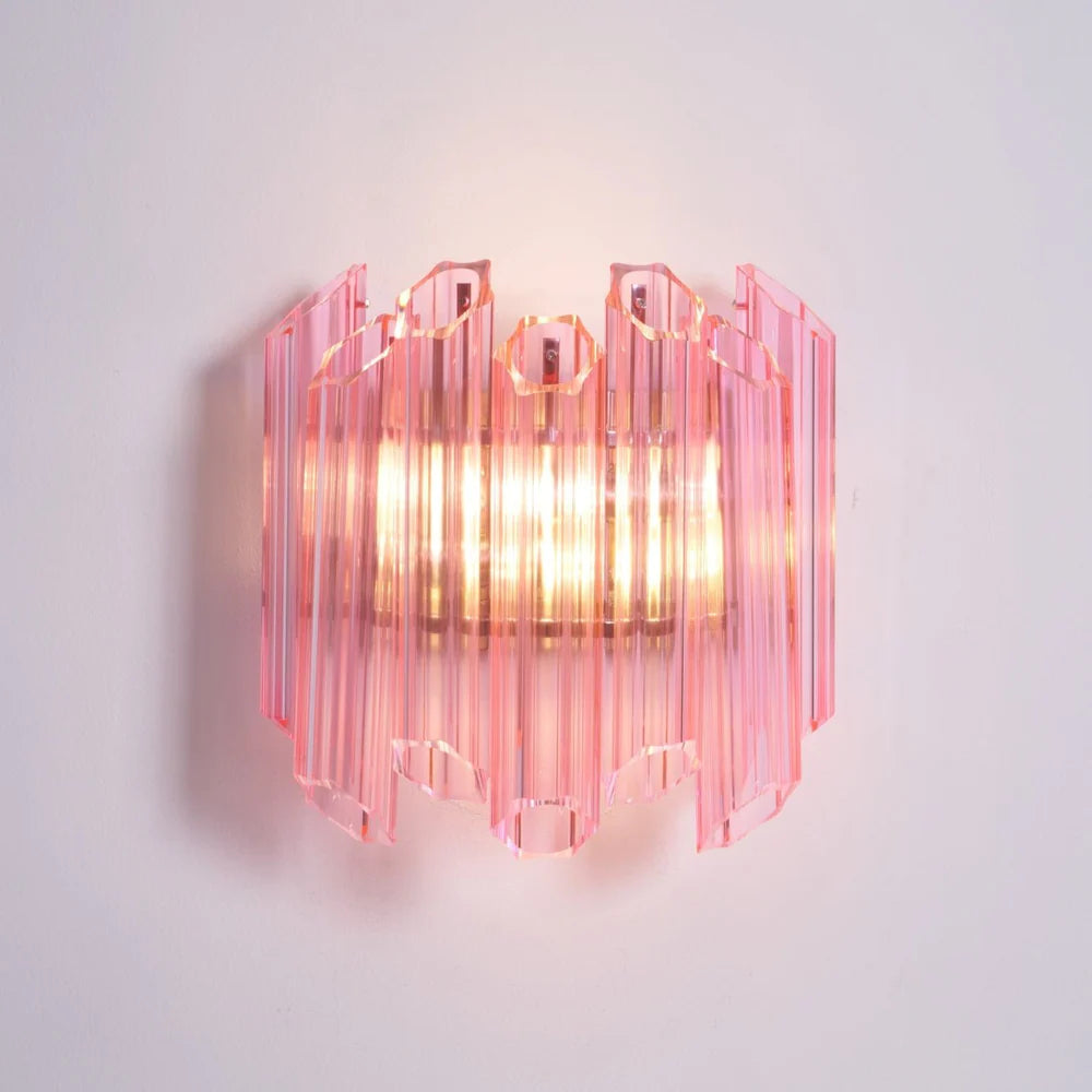 Palermo Pink Murano Glass Wall Light 9
