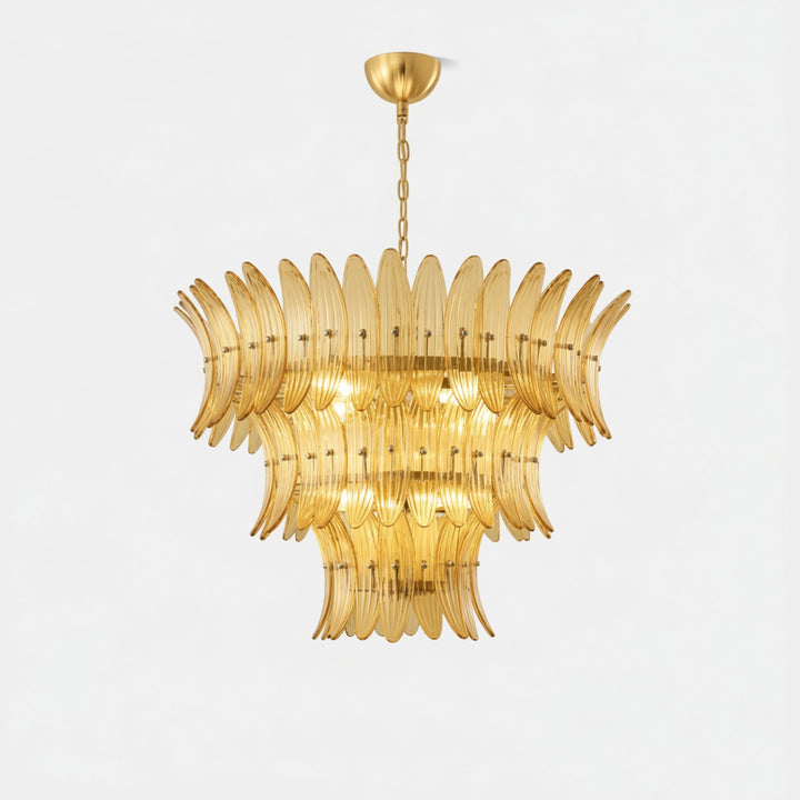 Palmette Murano Glass Chandelier