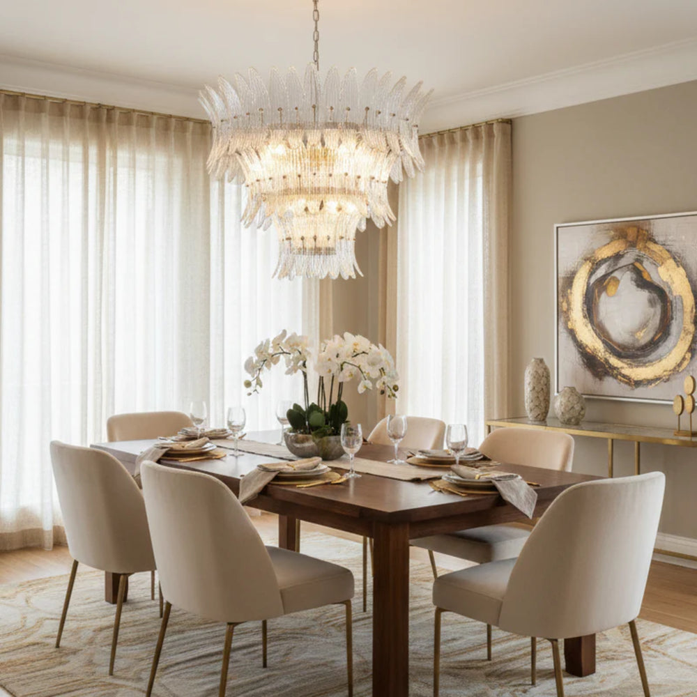 Palmette Murano Glass Chandelier 6