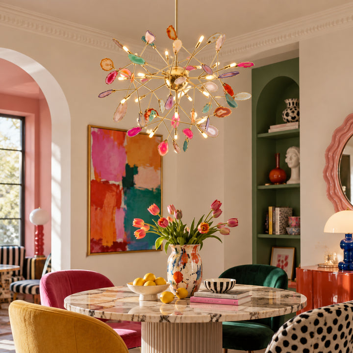 Pavera Agate Sputnik Chandelier 26