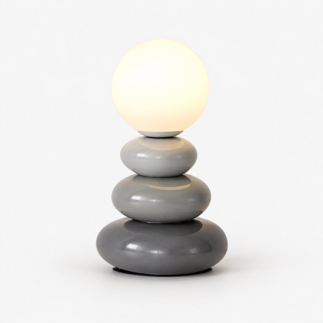 Pebloria Stacked Pebble Table Lamp 1