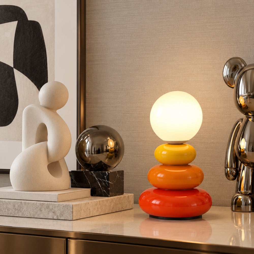 Pebloria Stacked Pebble Table Lamp 3