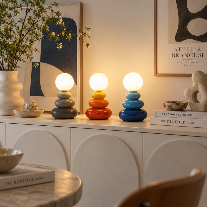 Pebloria Stacked Pebble Table Lamp 5