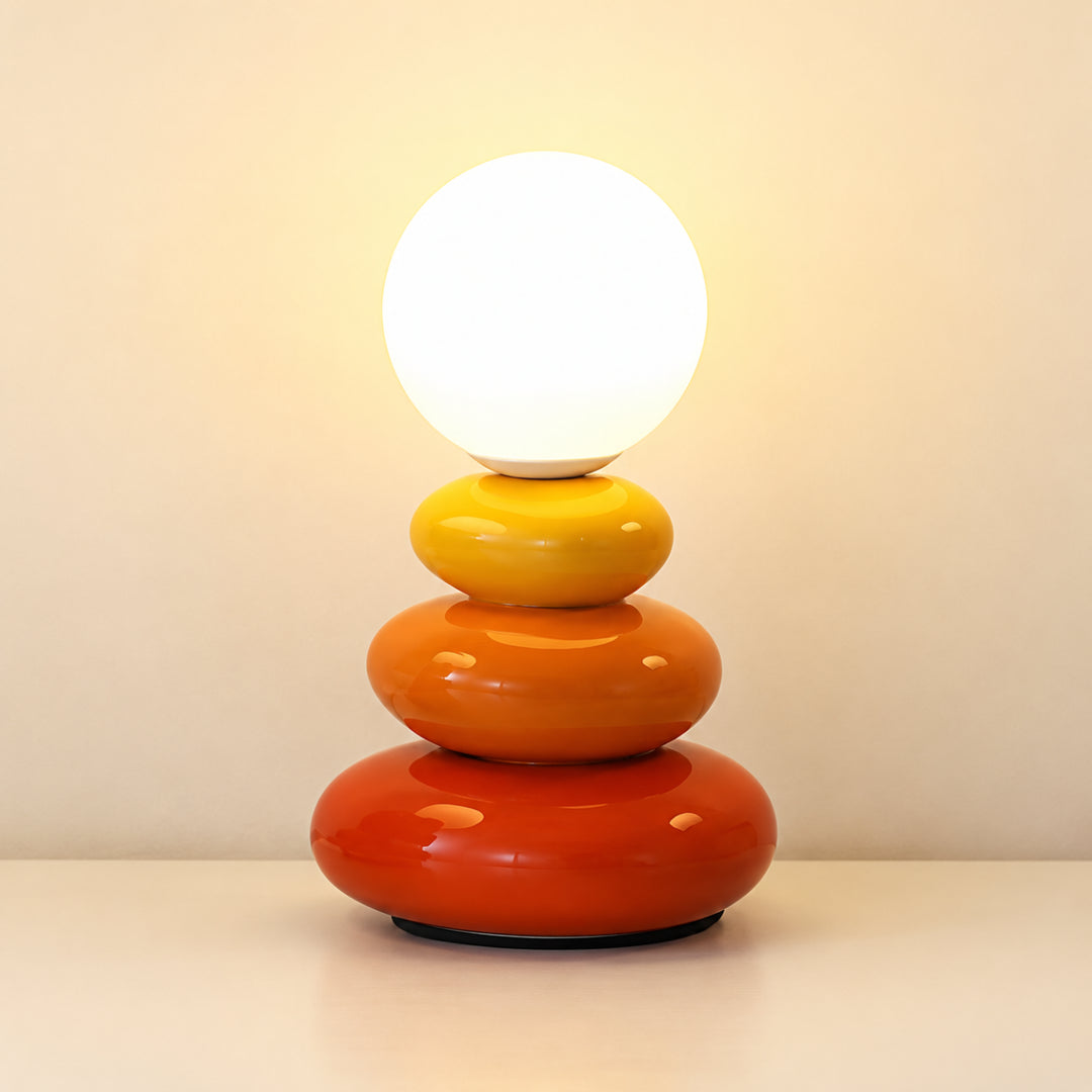 Pebloria Stacked Pebble Table Lamp 6
