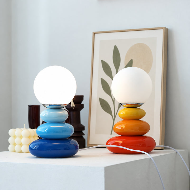 Pebloria Stacked Pebble Table Lamp 8