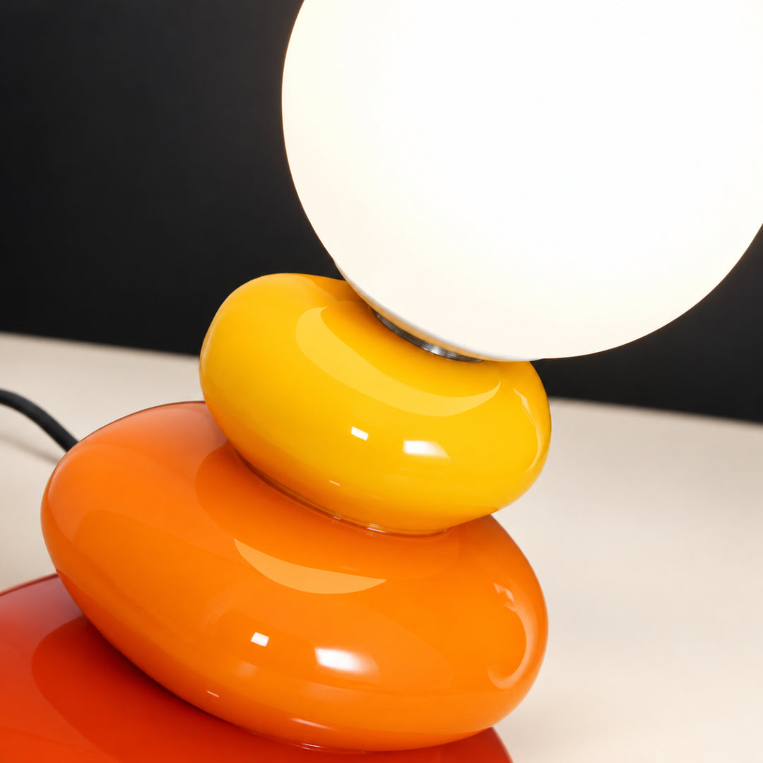 Pebloria Stacked Pebble Table Lamp 9