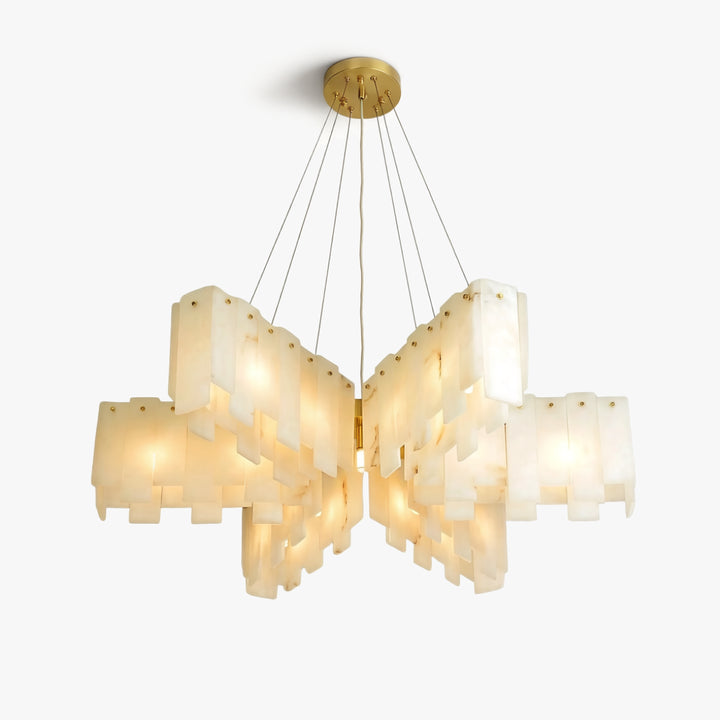 Pentagram Alabaster Cascade Tiered Chandelier – AIBIALIGHT