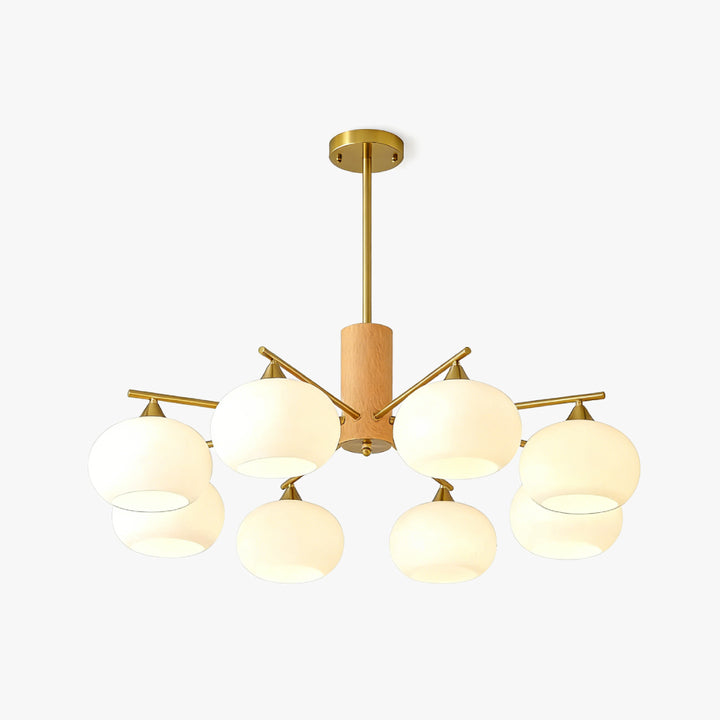 Persimmon Glass Chandeliers 1