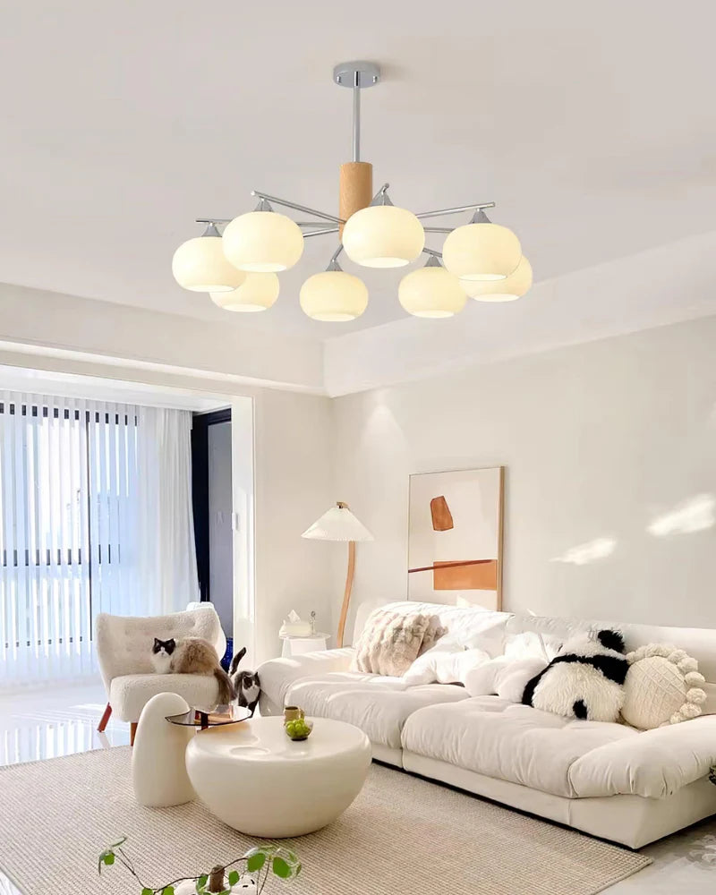 Persimmon Glass Chandeliers 10