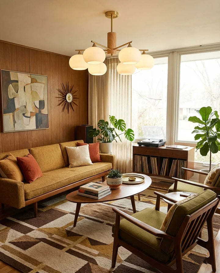 Persimmon Glass Chandeliers 11