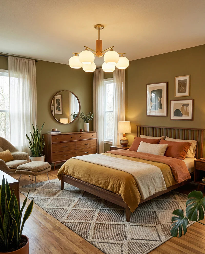 Persimmon Glass Chandeliers 13