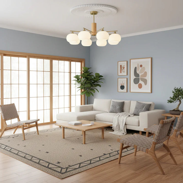 Persimmon Glass Chandeliers 15