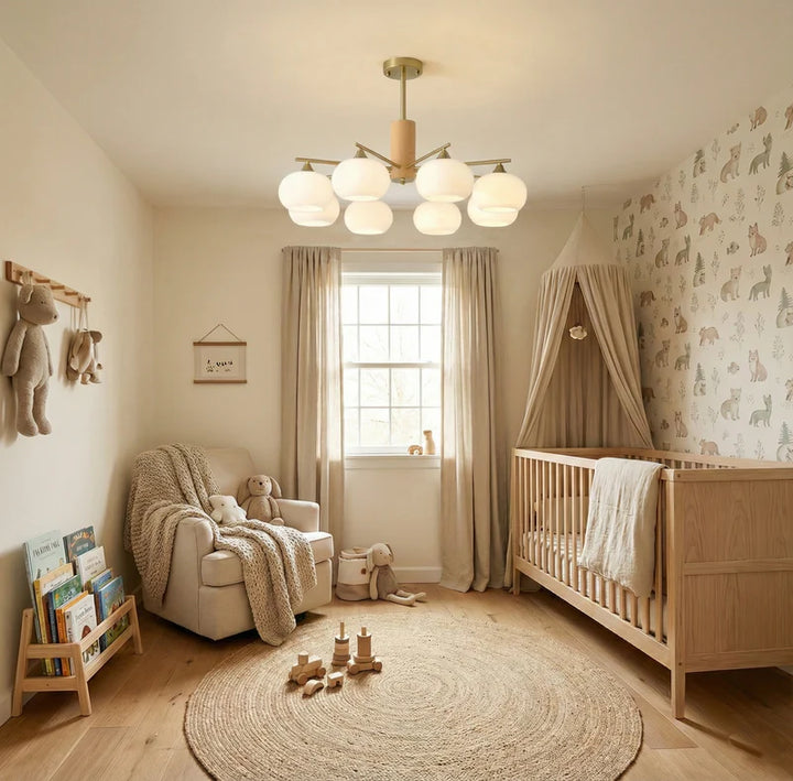 Persimmon Glass Chandeliers 16