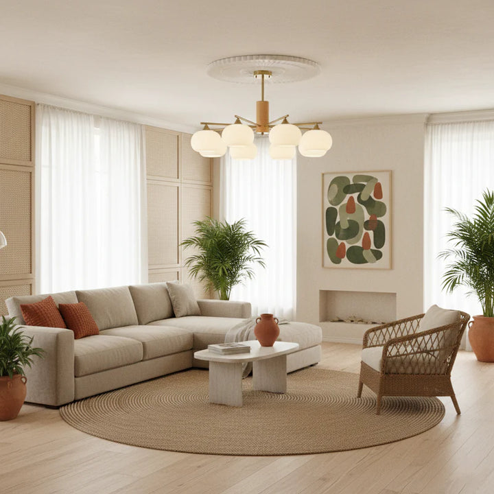 Persimmon Glass Chandeliers 17