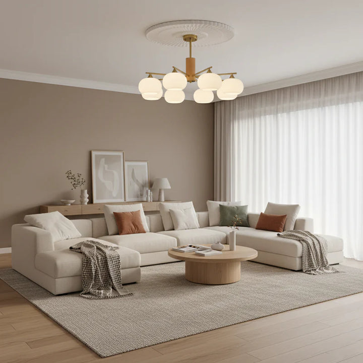 Persimmon Glass Chandeliers 18