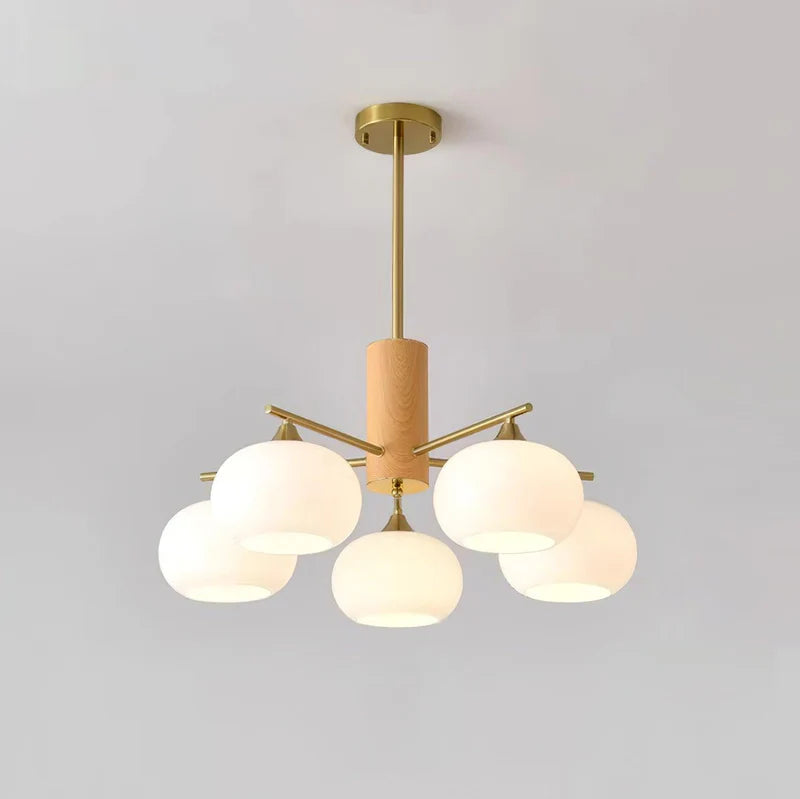 Persimmon Glass Chandeliers 3