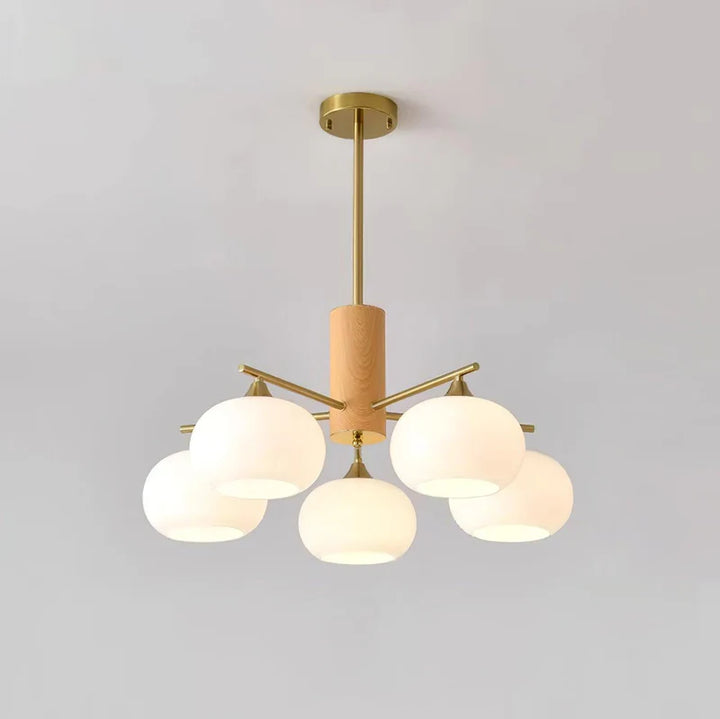 Persimmon Glass Chandeliers 3