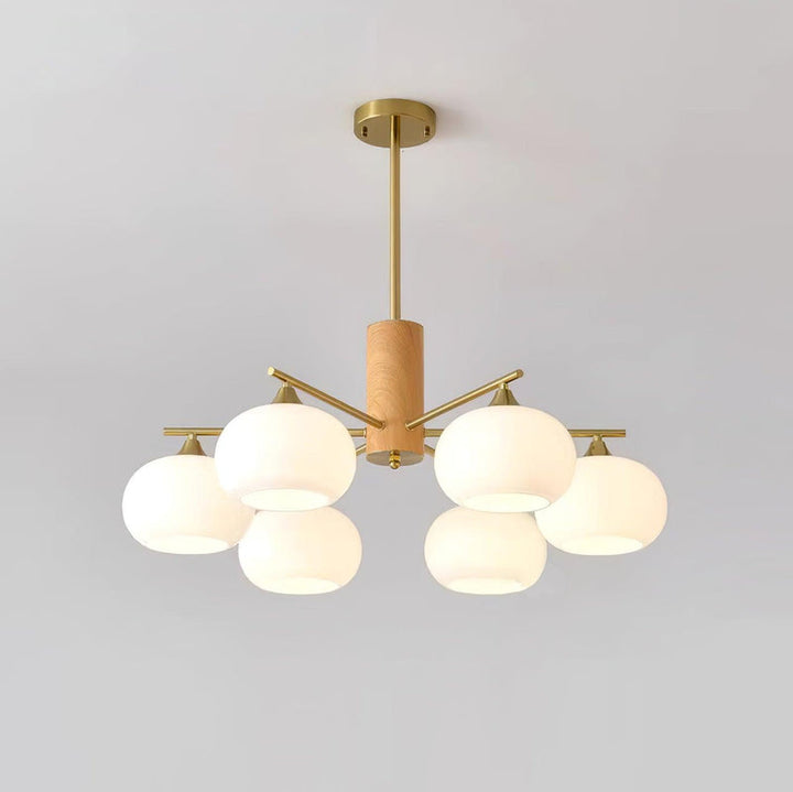 Persimmon Glass Chandeliers 4