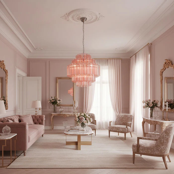 Pink Grande Palermo Chandelier 3