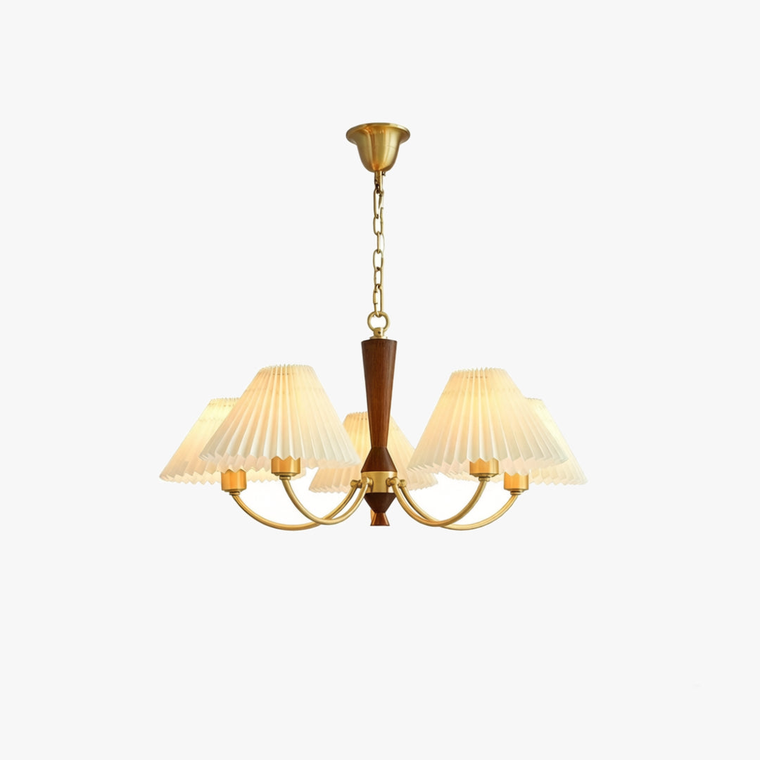 Pleated Mid-Century Chandelier 1