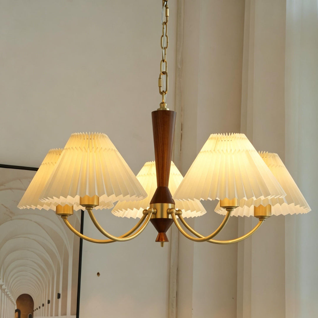 Pleated Mid-Century Chandelier 11