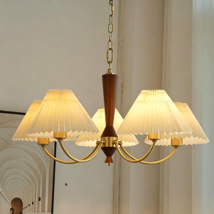 Pleated Mid-Century Chandelier 11
