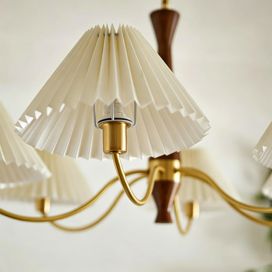Pleated Mid-Century Chandelier 12