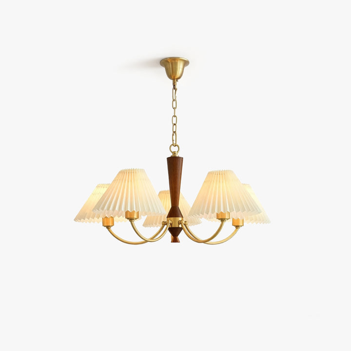 Pleated Mid-Century Chandelier 3