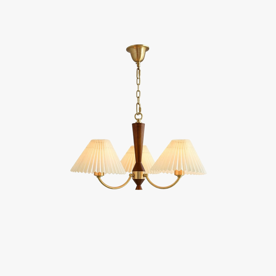Pleated Mid-Century Chandelier 4