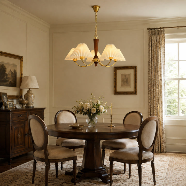 Pleated Mid-Century Chandelier 6