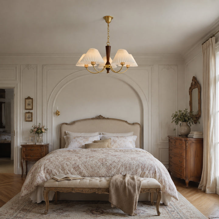 Pleated Mid-Century Chandelier 7