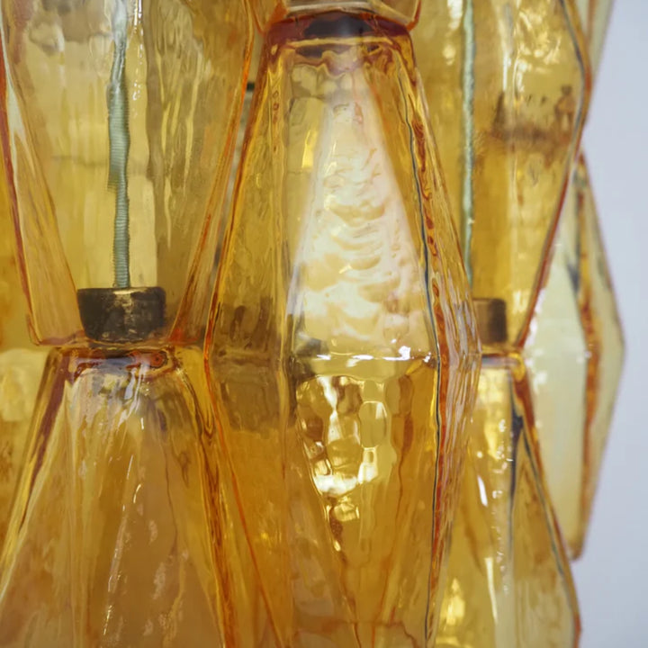 Poliedri Amber Murano Glass Wall Sconce 9