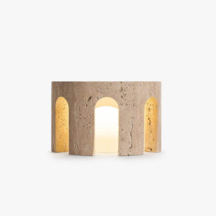 Portara Travertine Table Lamp 6