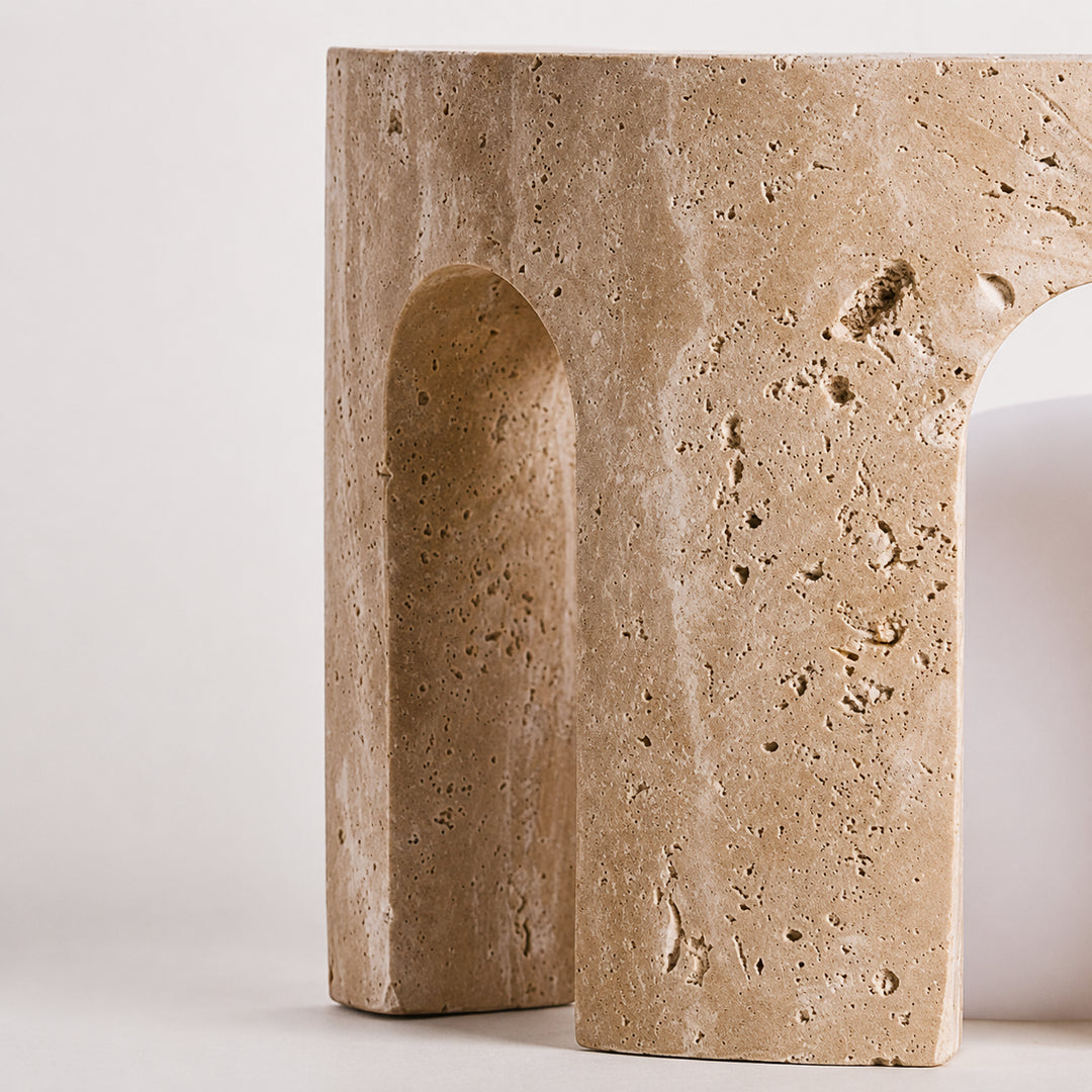 Portara Travertine Table Lamp 7