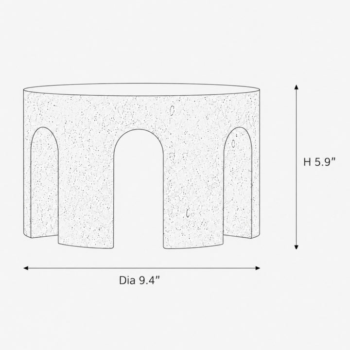 Portara Travertine Table Lamp 9